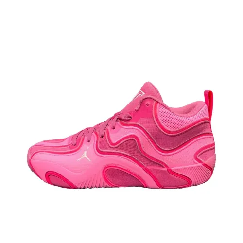 Jordan Tatum 3 Anti Slip Wear Resistant Mid Top Basketball Shoes Unisex Pink