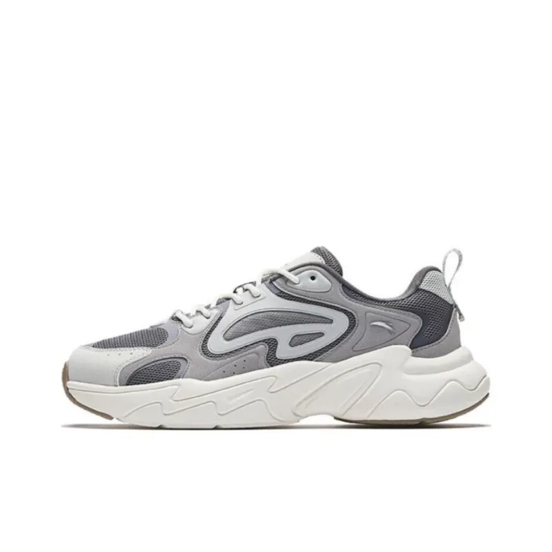 Anta Pulse Anti Slip Wear Resistant Low Top Casual Shoes Men's Gray-0