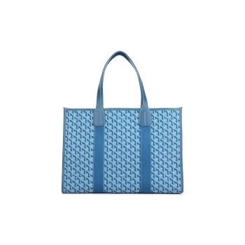 GOYARD Villette Calfskin Tote Bag, Shopping Bag, Shoulder Bag, Handbag Medium Size Unisex Ocean Blue