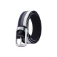 Round Buckle Blue Gray White
