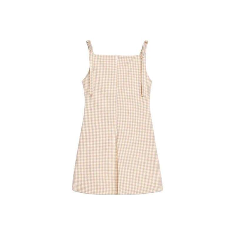 ZARA Slip Dresses Women's Beige-1