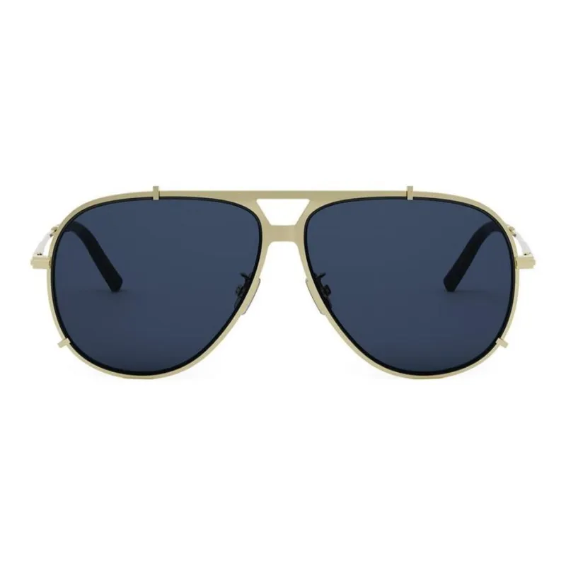 DIOR Plastic Metal Aviator Sunglasses Men's Gold-1