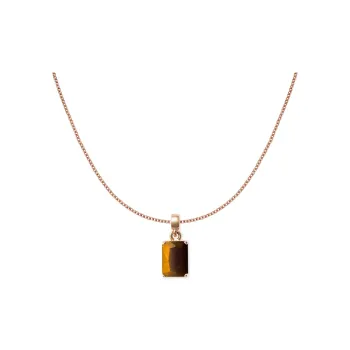 Daniel Wellington CHARMS Whisper Tiger's Eye Stone Necklaces Unisex
