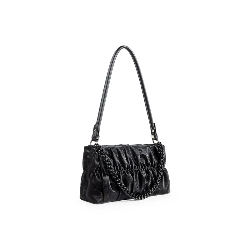 Teenmix PU With Synthetic Leather Shoulder Bag Women's Black/Nude Pink-1