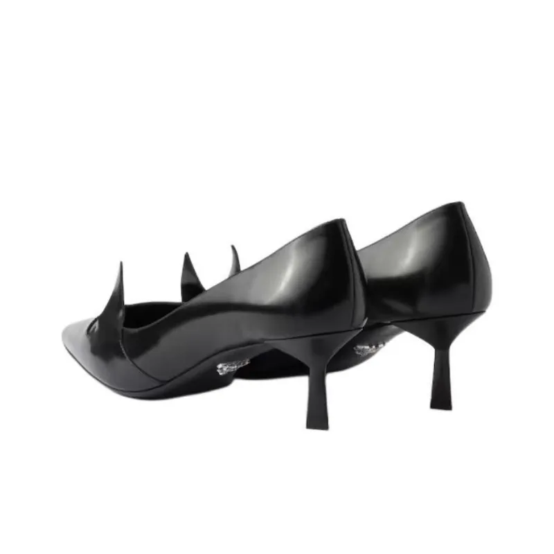 PRADA Slim Heel High Heels 5.5cm Women's Black-3