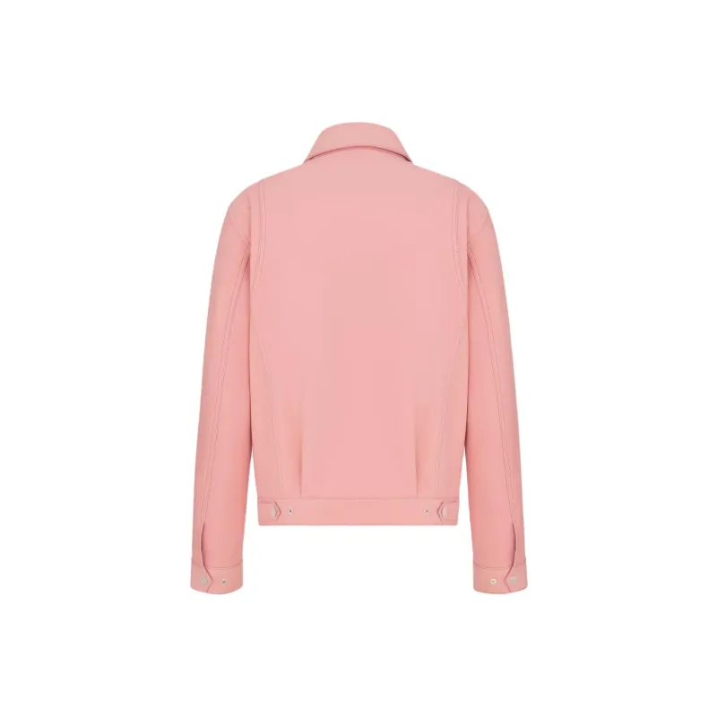 DIOR SS25 Leather Jacket Men's Pink-1