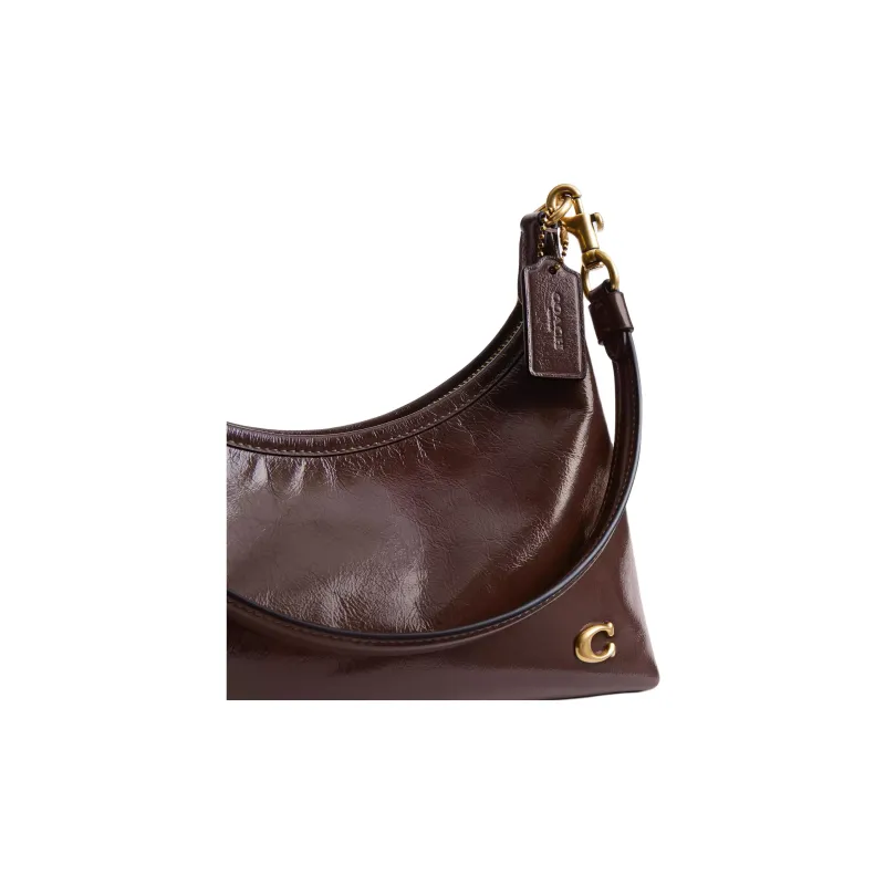 COACH Juliet Leather One Shoulder Handbag Tubas Women's Maple-3