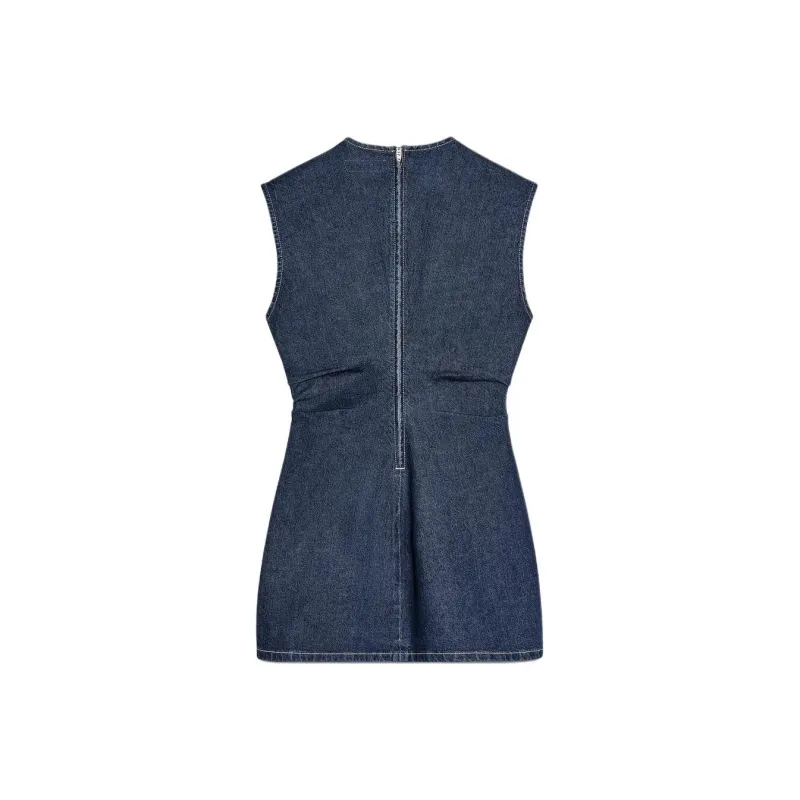 ZARA Trf Sleeveless Dress Women's Sea Blue-1