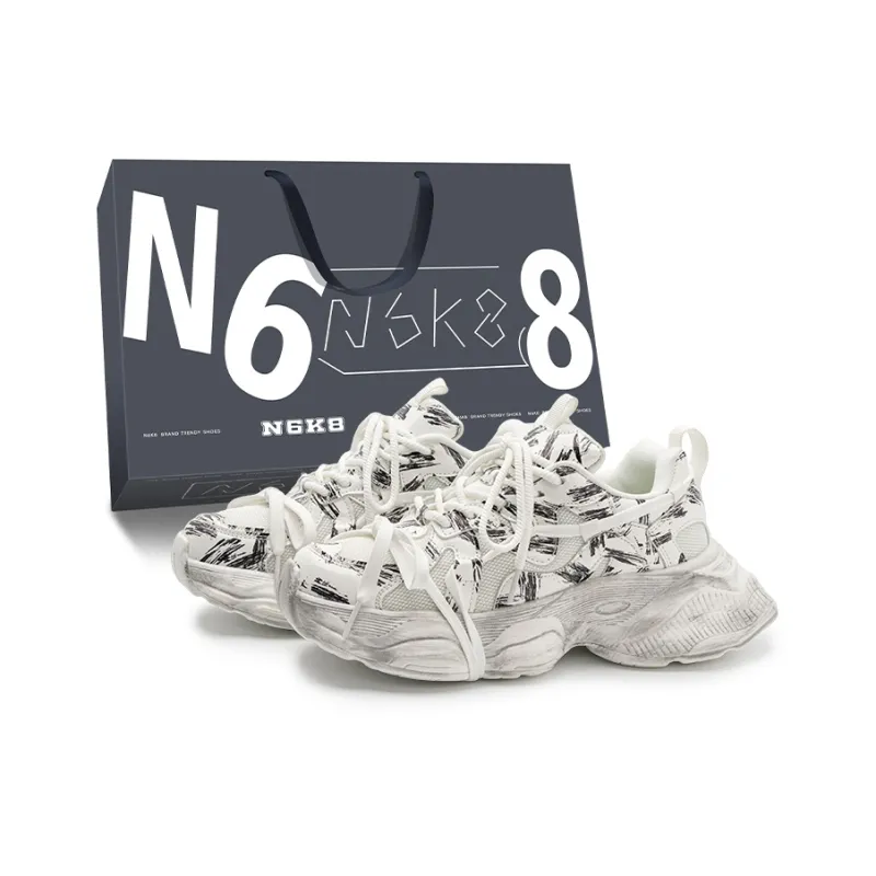 N6K8 Wear Resistant Height Increasing Low Top Chunky Sneakers Unisex-0