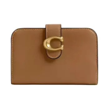 COACH Tabby Leather Wallet Mini Women's Honey Brown