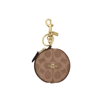 COACH Signature Coated Canvas Coin Purse Mini Women's Brown