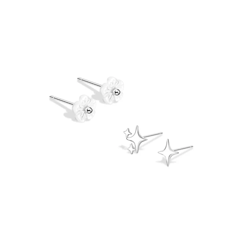 BLANK IN BLANK Sterling Silver Stud Earrings Women's Birthday Box-5