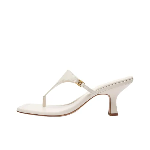 COACH Heritage Flip Flops Women's White