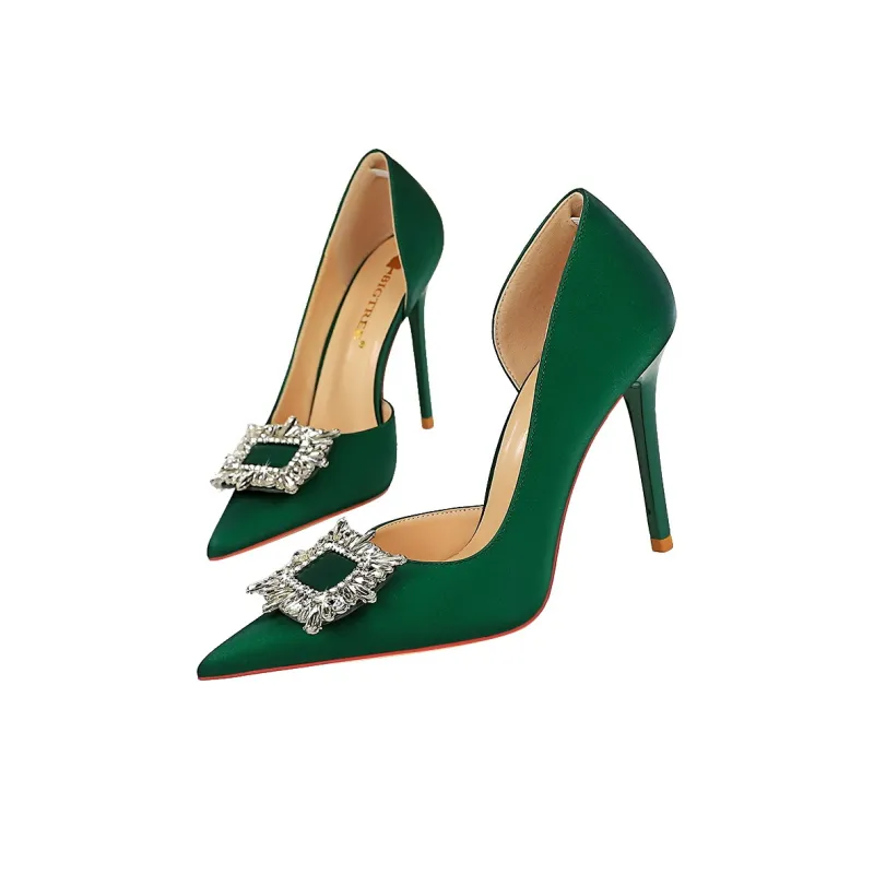 QITUMAUL Slim Heel High Heels Women's-11
