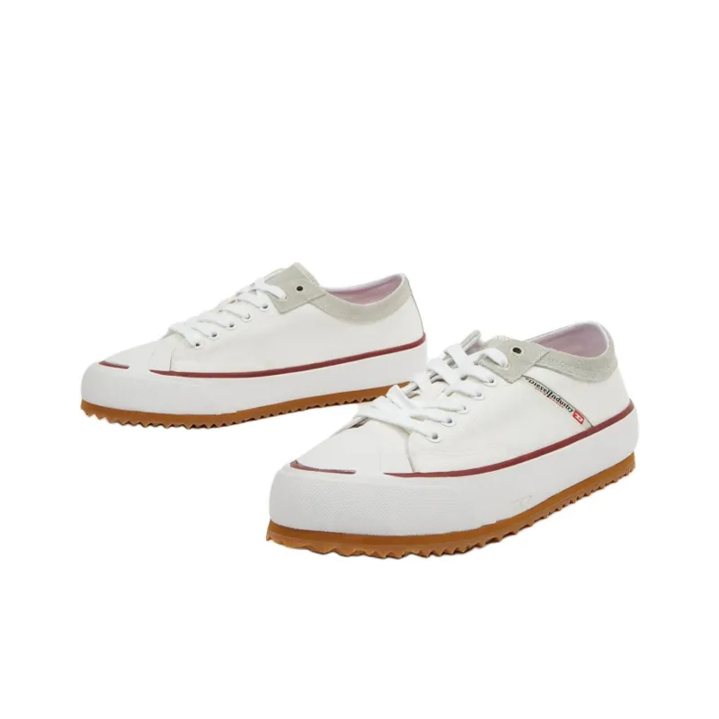 DIESEL Low Top Stylish Skateboarding Shoes Women's White Gray-3