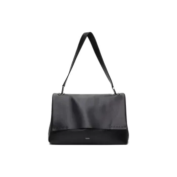 MaxMara Grain Calfskin Shoulder Bag Women's Black