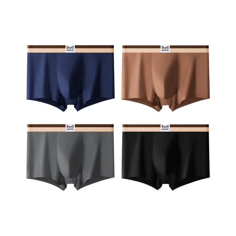 MIIOW Underpants Men's 4 Pack Mixed Color-0
