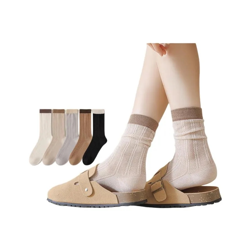 Temooues Mid Calf Socks Women's Combo Set-3
