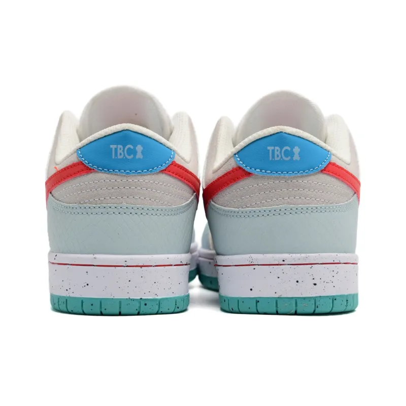 Teddy Bear Collection Coverage Slip Resistant, Abrasion Resistant, Lightweight Low Top Skateboard Shoes Unisex Cyan Red-5