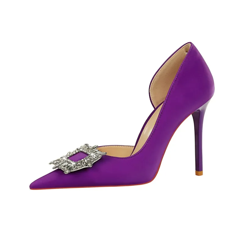 QITUMAUL Slim Heel High Heels Women's-7