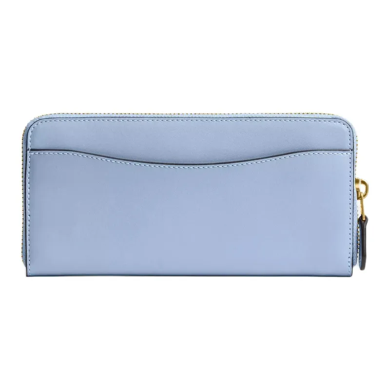 COACH Essential Calfskin Wallet Small Size Women's Light Blue-1