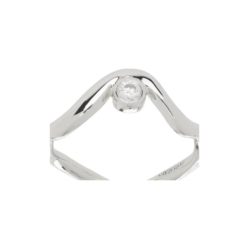 Maria Black Cubic Zircon Recycled Sterling Silver Rhodium Plated Rings Unisex Silver-1