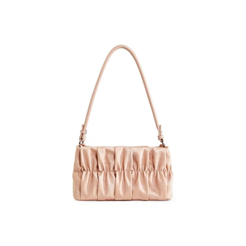 Teenmix PU With Synthetic Leather Shoulder Bag Women's Black/Nude Pink-8