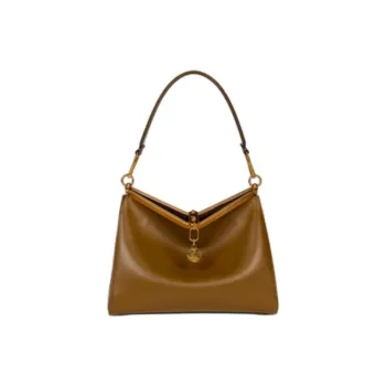 ETRO Calfskin Shoulder Bag, Crossbody Bag, Handbag Medium Size Women's Coffee