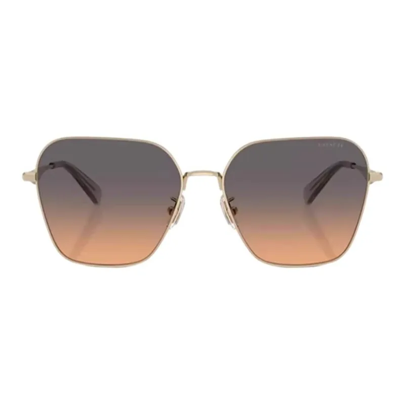 COACH Metal Irregular Shape Sunglasses Unisex Multicolor-1
