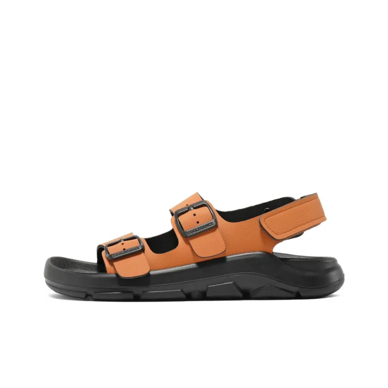 BELLE Beach Sandals Women's Ecru/Light Green/Orange-8