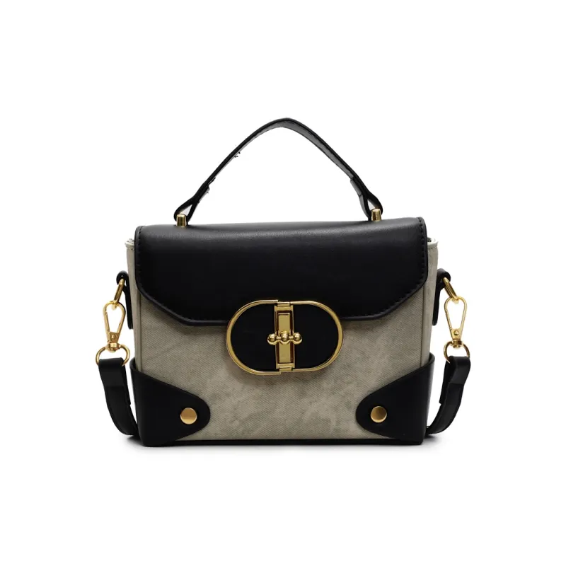 ROUNDOT PU Crossbody Bag Women's White/Black/Blue/Coffee-1