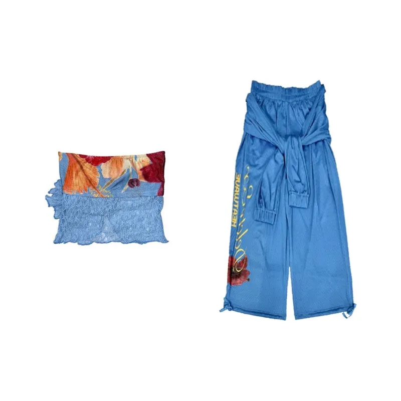 Udon House Casual Suit Women's Blue-1