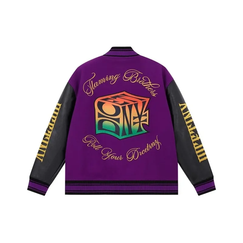 Universal Templates Baseball Jacket Unisex Purple-0