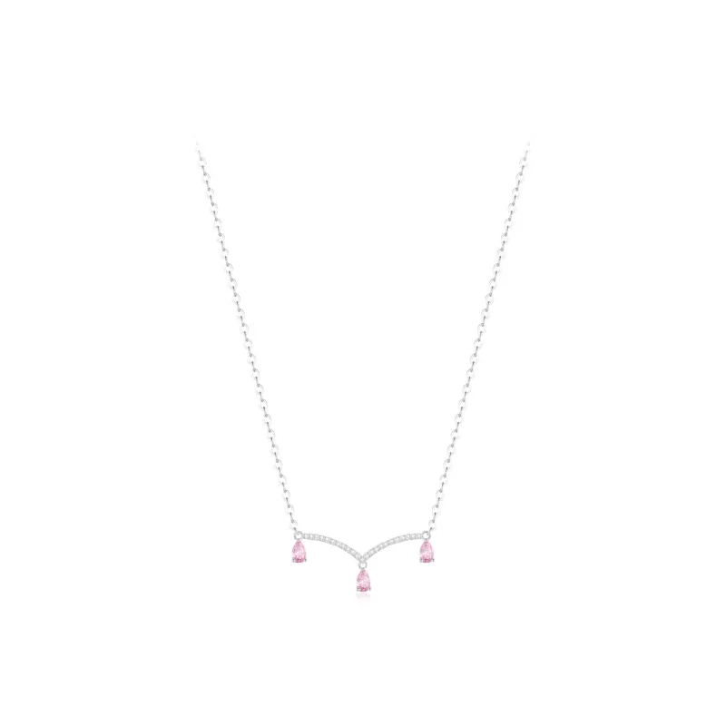 PRETTY DIARY Zircon Necklaces Women's-0