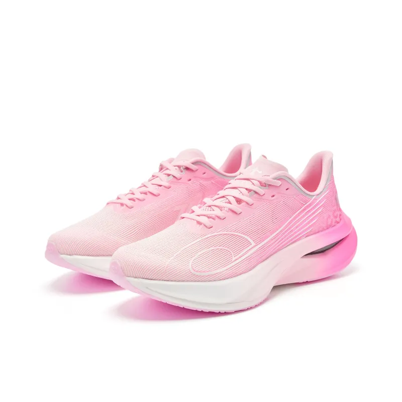 QIAODAN Cushioned Slip Resistant Abrasion Resistant Low Top Casual Running Shoes Men's Pink-3