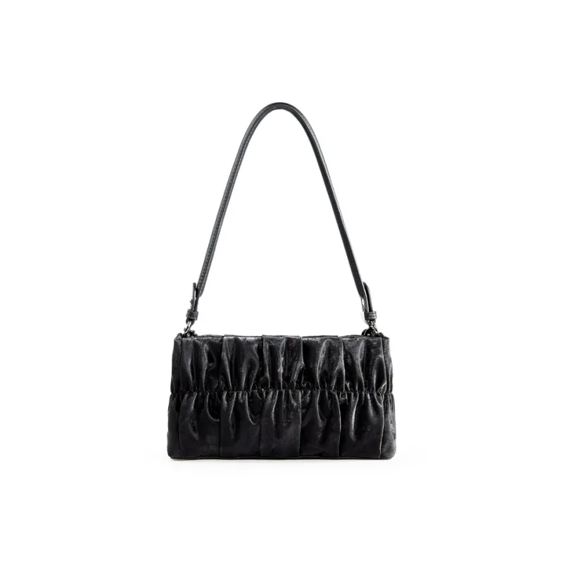 Teenmix PU With Synthetic Leather Shoulder Bag Women's Black/Nude Pink-2