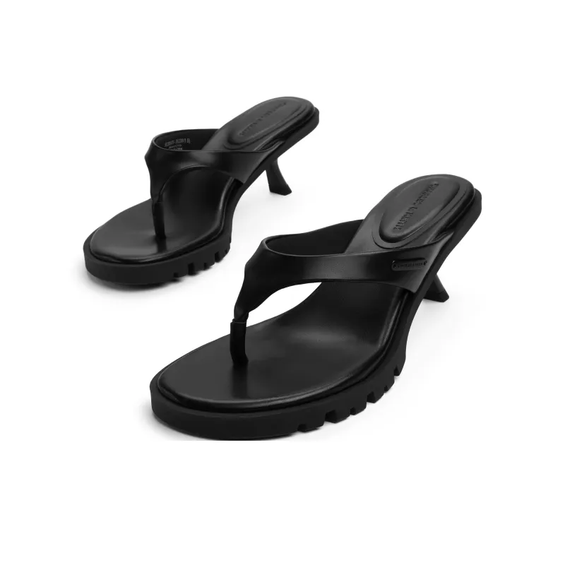 CHARLES&KEITH Composite Sole Flip Flops 6.3cm Women's-6