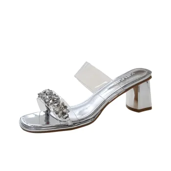 BBMTR High Heels Women's Silver Beige