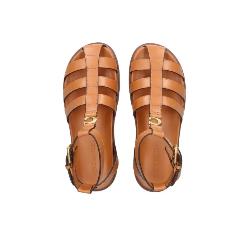 COACH Roman Sandals Women's Umber-4