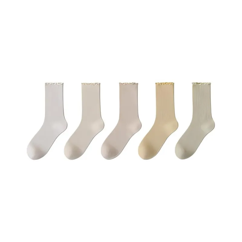 Temooues Mid Calf Socks Women's Combo Set-13