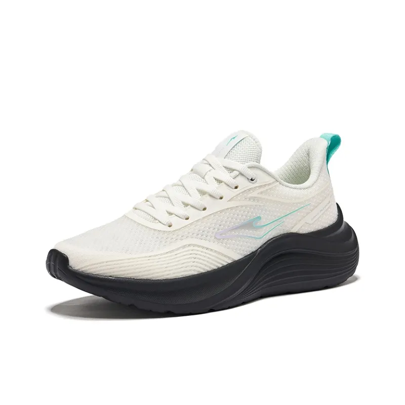 Erke Cushioning Rebound Low Top Casual Running Shoes Women's Microcrystal White-2