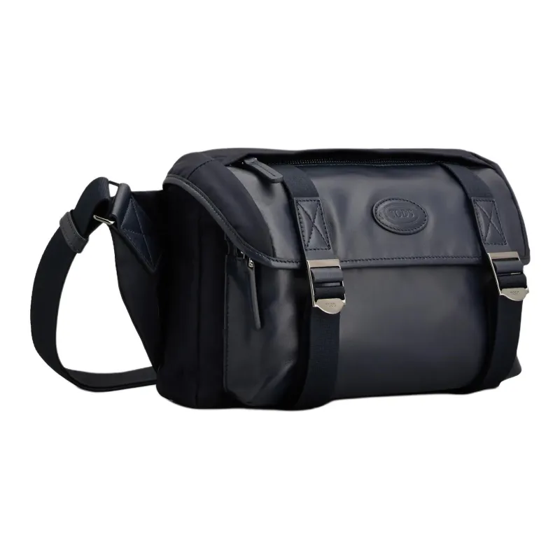 TOD'S Nylon Messenger Bag, Crossbody Bag, Shoulder Bag Trumpets Men's Blue-1