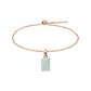 Amazon Stone Cube Pendant+O Letter Chain