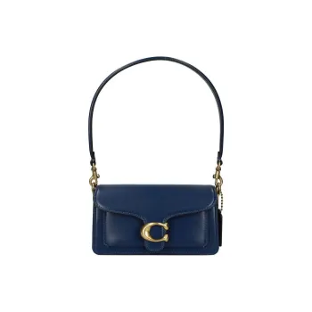 COACH Tabby Calfskin Shoulder Bag Medium Size Women's Marine Blue