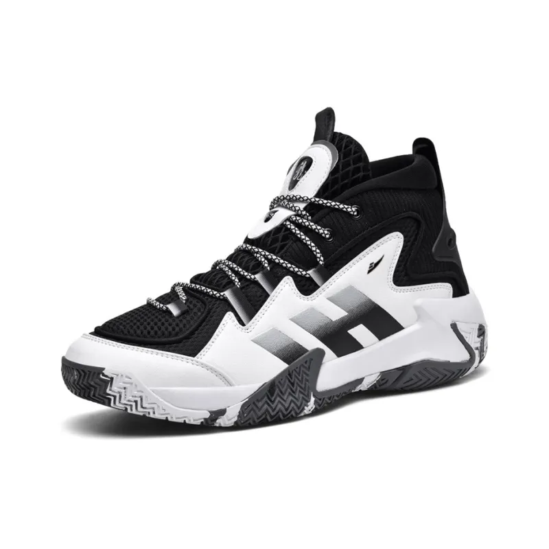 Kuding Cushioned Slip Resistant Abrasion Resistant Breathable High Top Basketball Shoes Men's-9