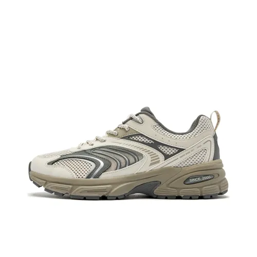 QIAODAN Kaiyuan 2.0SE Slip Resistant, Abrasion Resistant, Breathable Low Top Casual Shoes Men's Greige