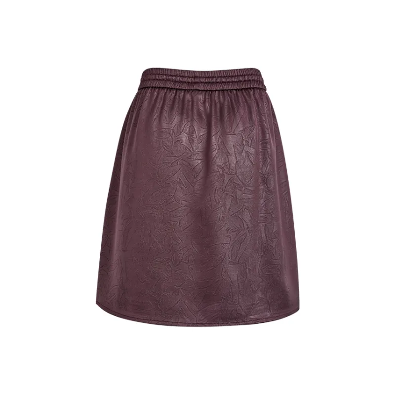 KUOSE Casual Short Skirts Women's Burgundy-1