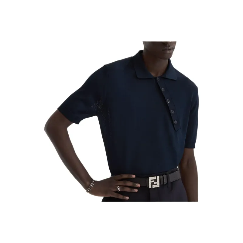 FENDI SS25 Polo Shirt Men's Blue-2
