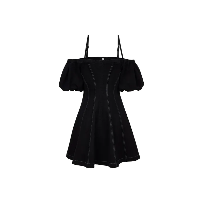ONLY Slip Dresses Women's J19 Black Denim-1