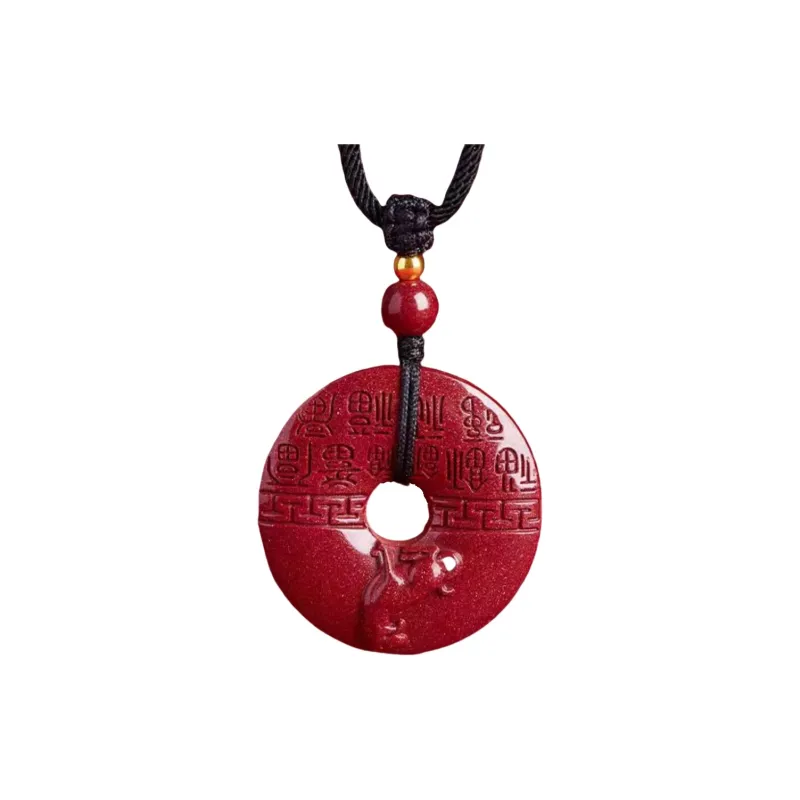 Lingxiang Yurun Cinnabar Necklaces Unisex-16